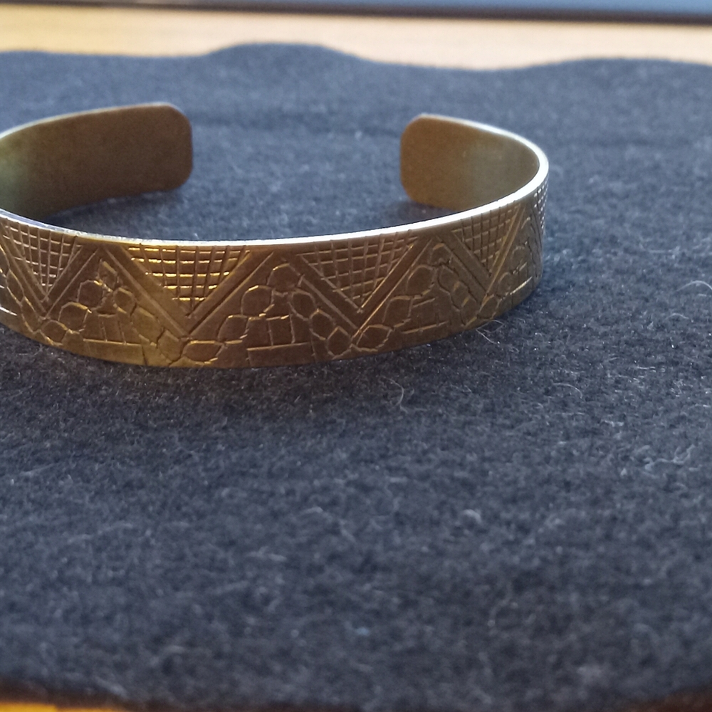 Elegant Brass Cuff Bracelet